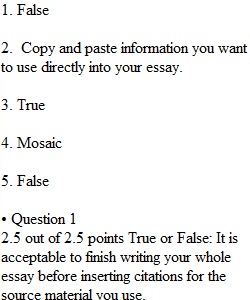 Plagiarism Quiz